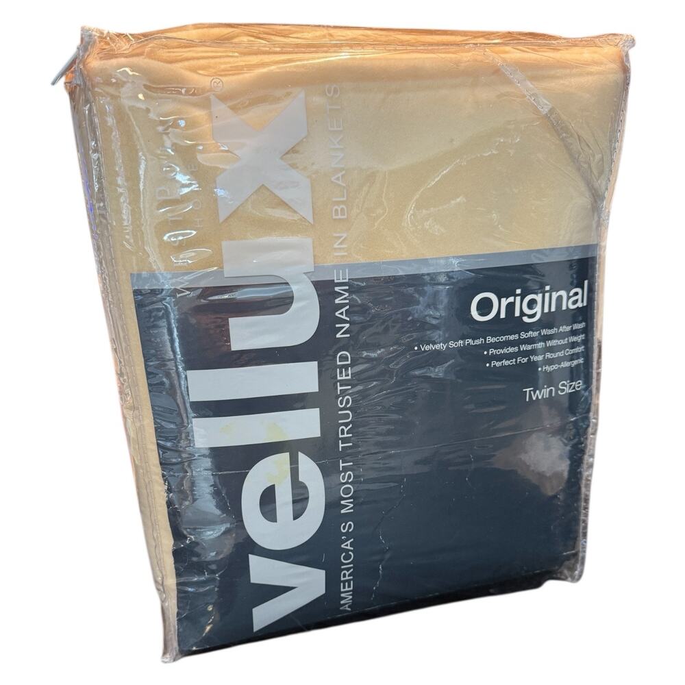 Ivory Original Vellux Blanket Twin 66x90 Soft Warm Year Round NEW - A1283